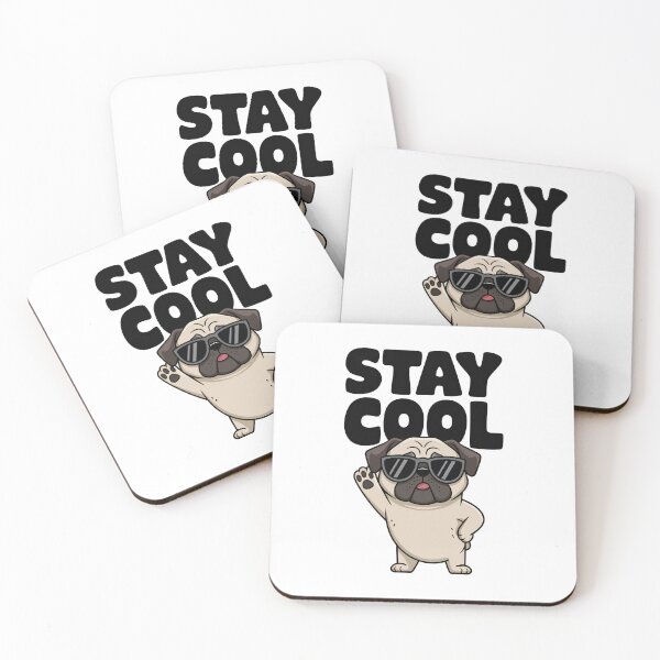 Item preview, Stay Cool Pug Dog Funny Cartoon Design designed and sold by Trend Pixel Co..