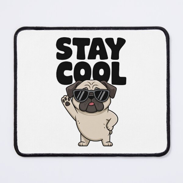 Item preview, Stay Cool Pug Dog Funny Cartoon Design designed and sold by Trend Pixel Co..