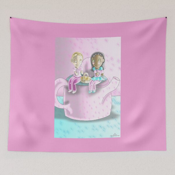 Item preview, Eating Together On A Giant Teapot designed and sold by KJH-Art-Studios.