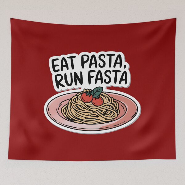 Item preview, Eat Pasta, Run Fasta designed and sold by FriendlyLlama.