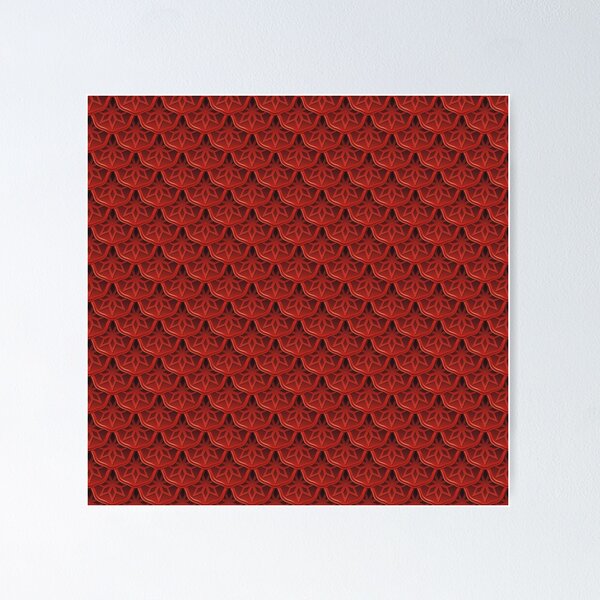 Item preview, Echoes of Japan: Red Scale Patterns designed and sold by Mars4art.