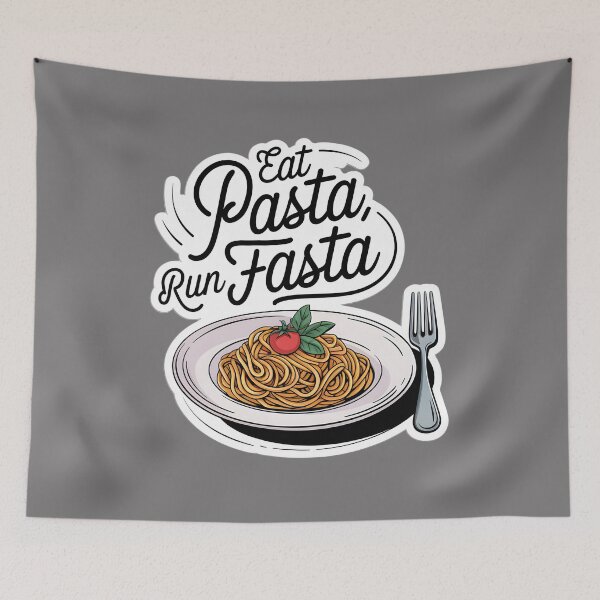 Item preview, Eat Pasta, Run Fasta designed and sold by FriendlyLlama.