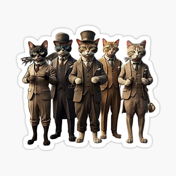 Item preview, Victorian Cat Gentlemen designed and sold by AppliedDesigns1.