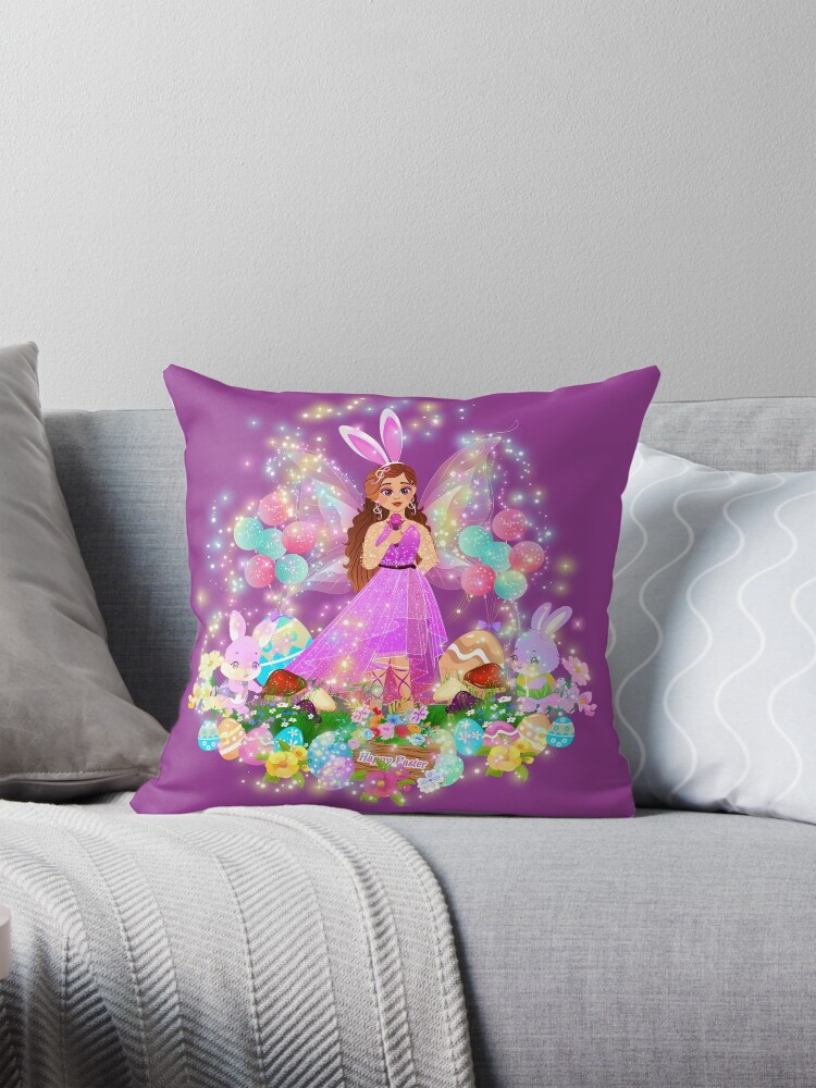 Thumbnail 1 of 4, Pillow, Discover How Fairyland Celebrates Easter! designed and sold by TeelieTurner.