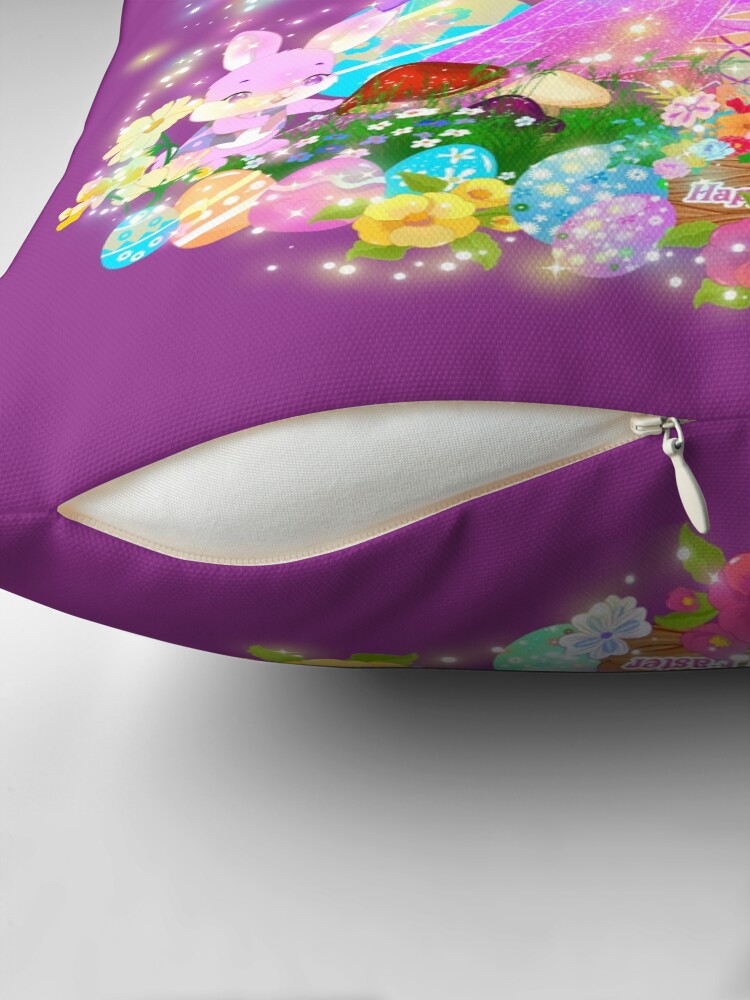 Thumbnail 2 of 4, Pillow, Discover How Fairyland Celebrates Easter! designed and sold by TeelieTurner.