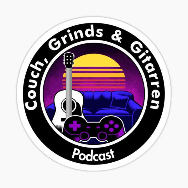 Couch, Grinds & Gitarren Round Logo Sticker