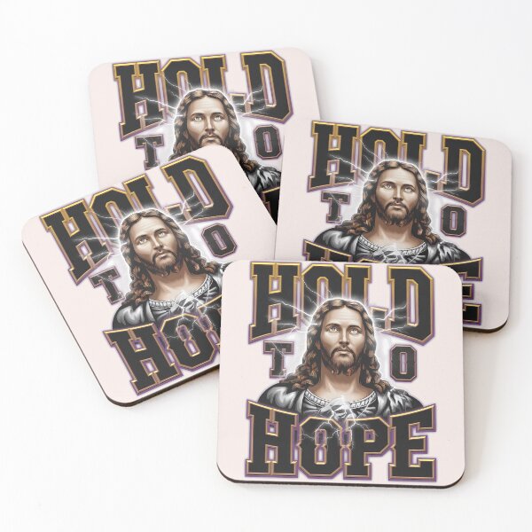 Item preview, Hold to Hope – Heb. 10:23 Bootleg Jesus Quotes designed and sold by  KnitLuv.
