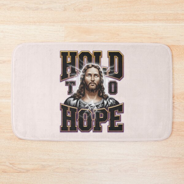 Item preview, Hold to Hope – Heb. 10:23 Bootleg Jesus Quotes designed and sold by  KnitLuv.