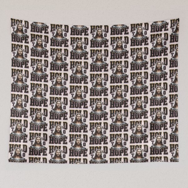 Item preview, Hold to Hope – Heb. 10:23 Bootleg Jesus Quotes designed and sold by  KnitLuv.