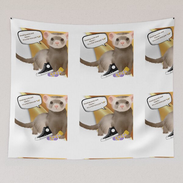 Item preview, ? Funny Ferret Mischief – Cute Pet Lover Gift ?️ designed and sold by Meowsterpiece23.