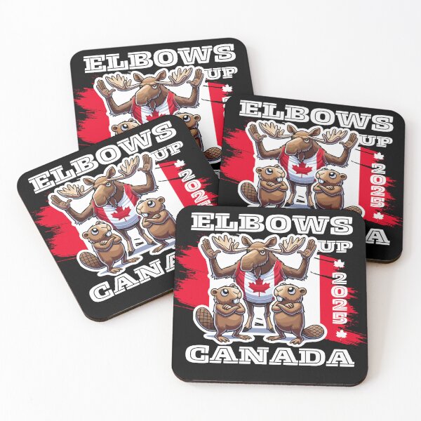 Item preview, Elbows Up Canada! Funny Canadian Moose & Beavers designed and sold by goodiesvalley.