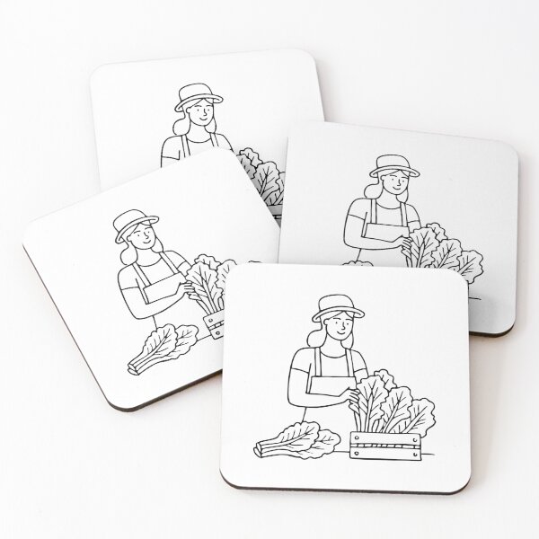 Item preview, Kale being harvested by a farmer in a vegetable garden designed and sold by rasagamastore.