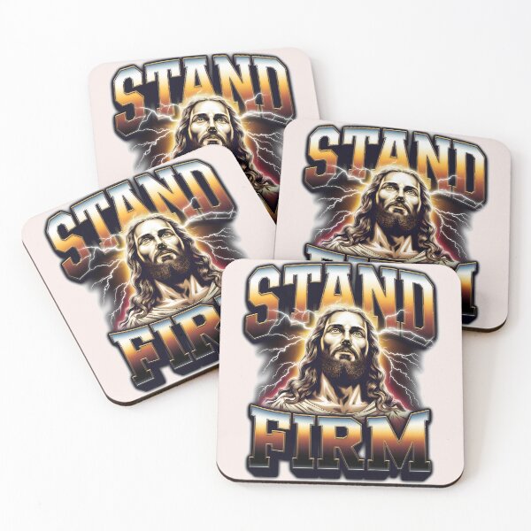 Item preview, Stand Firm – 1 Cor. 16:13 Bootleg Jesus Quotes designed and sold by  KnitLuv.