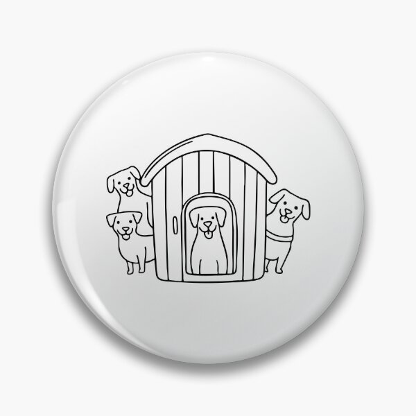 Item preview, Kennel with several happy dogs wagging their tails inside designed and sold by rasagamastore.