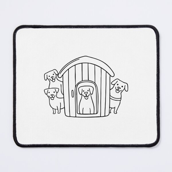 Item preview, Kennel with several happy dogs wagging their tails inside designed and sold by rasagamastore.