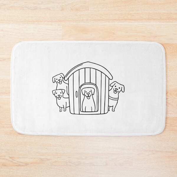 Item preview, Kennel with several happy dogs wagging their tails inside designed and sold by rasagamastore.