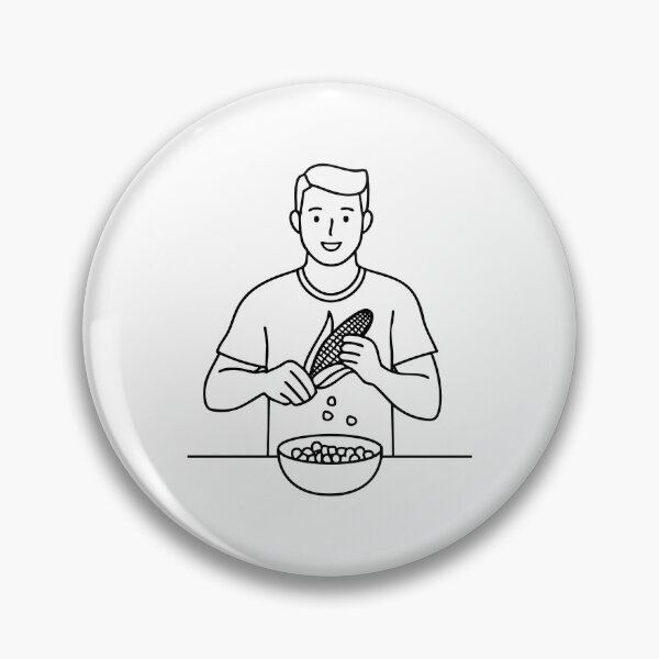 Artikelvorschau, Popcornkerne springen aus einer Pfanne, die von einem Koch gehalten wird entworfen und verkauft von rasagamastore.