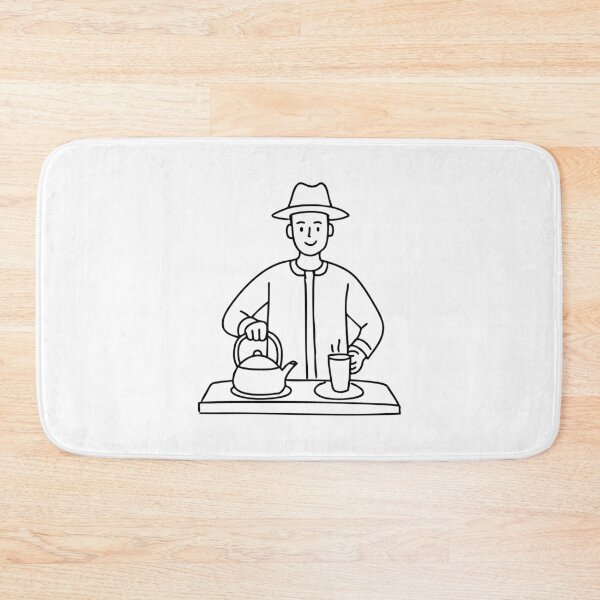 Item preview, Kettle steaming as it sits on a stove with a person reaching for a cup designed and sold by rasagamastore.
