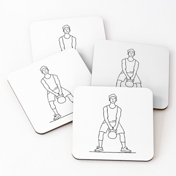 Item preview, A focused athlete performing kettlebell deadlifts in a gym designed and sold by rasagamastore.