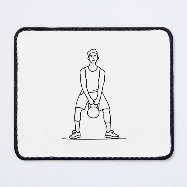 Item preview, A focused athlete performing kettlebell deadlifts in a gym designed and sold by rasagamastore.
