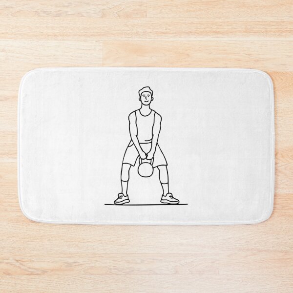 Item preview, A focused athlete performing kettlebell deadlifts in a gym designed and sold by rasagamastore.