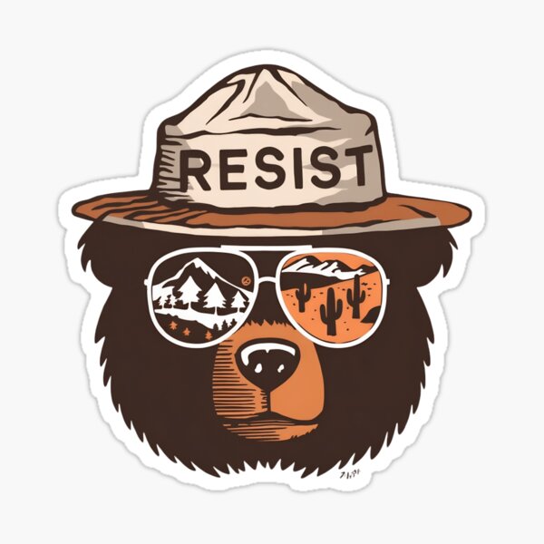 Item preview, Protect our national parks - US alt park service bear resist forests public lands designed and sold by PixelBea6Arcade.