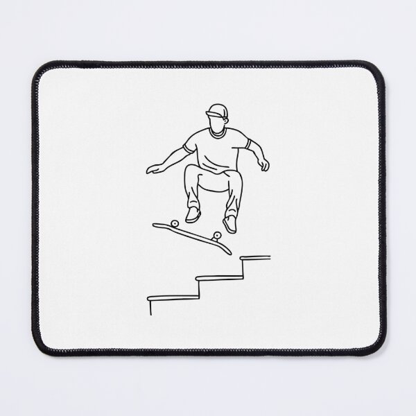 Item preview, Man landing a kickflip mid-air while skating down a set of stairs designed and sold by rasagamastore.