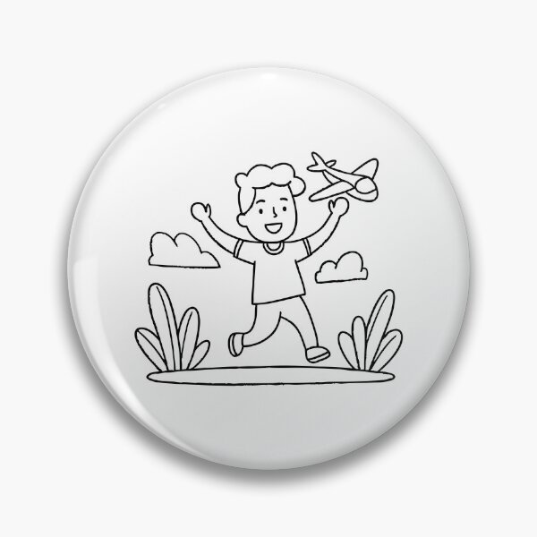 Item preview, Kid playing with a toy airplane while running through a backyard designed and sold by rasagamastore.