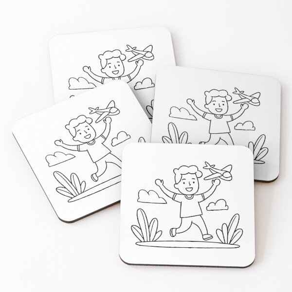 Item preview, Kid playing with a toy airplane while running through a backyard designed and sold by rasagamastore.