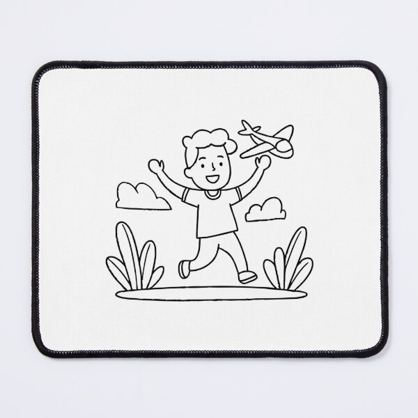 Item preview, Kid playing with a toy airplane while running through a backyard designed and sold by rasagamastore.