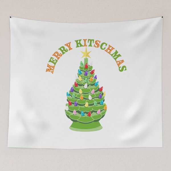 Item preview, Merry Kitschmas Christmas Ceramic Christmas Tree Greeting Design designed and sold by Jdawnink.