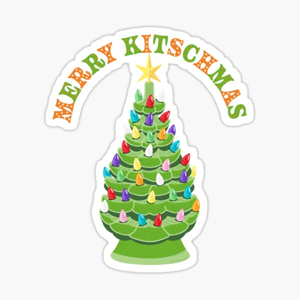 Item preview, Merry Kitschmas Christmas Ceramic Christmas Tree Greeting Design designed and sold by Jdawnink.