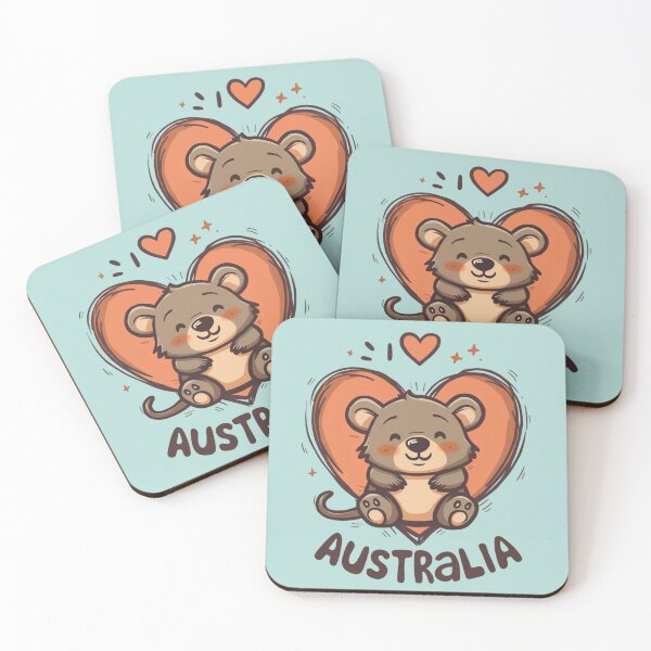 Item preview, Cute Wombat and Australia Love designed and sold by HappyHarmonyArt.