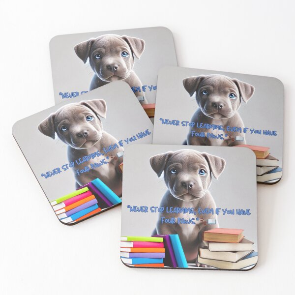 Item preview, Smart Pup with Books - Cute Study Buddy designed and sold by Meowsterpiece23.