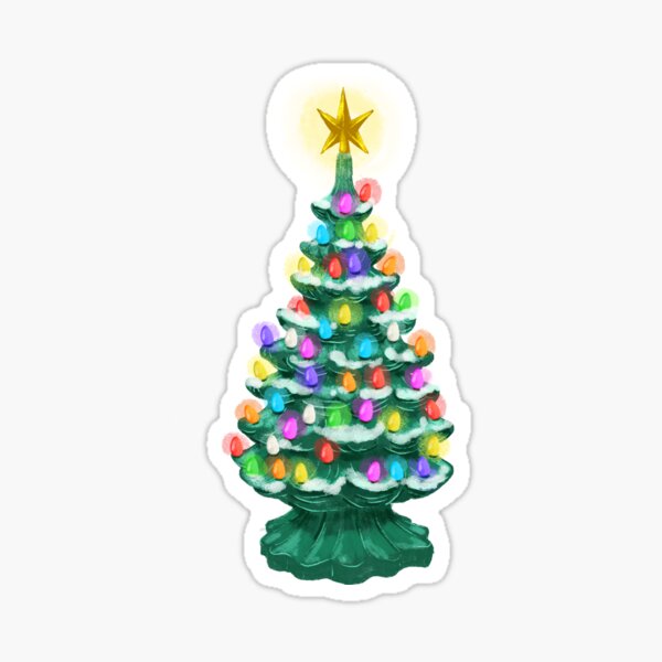 Item preview, Ceramic Christmas Tree with lights illustration designed and sold by Jdawnink.