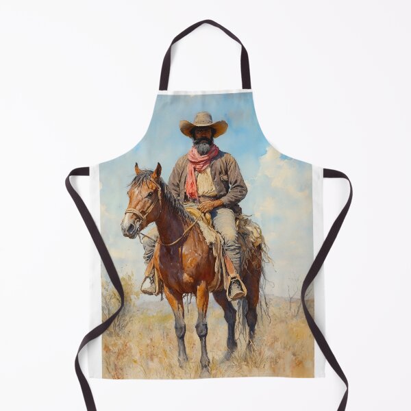 Item preview, Our land. Original watercolour artwork. Australian Indigenous cowboy western painting. Digital art Print. Poster. Home Decor. designed and sold by organicflowart.