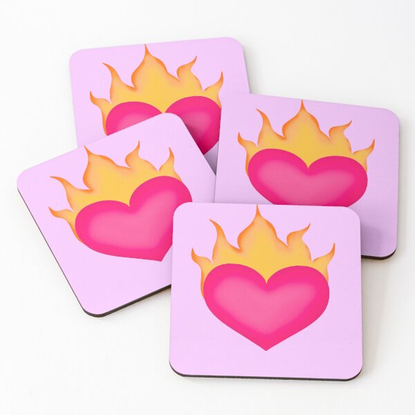 Item preview, Pink Flaming Heart designed and sold by alykalydaly.