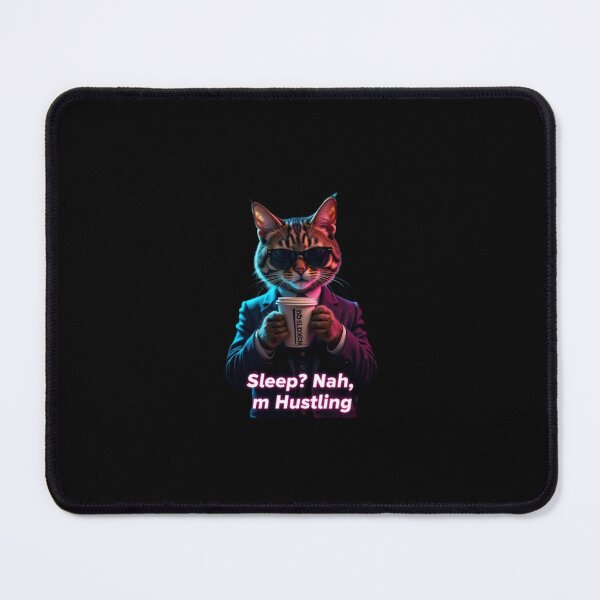 Item preview, "Cyber Hustle: The Cool Cat That Never Sleeps!" designed and sold by ShirtArtisto.