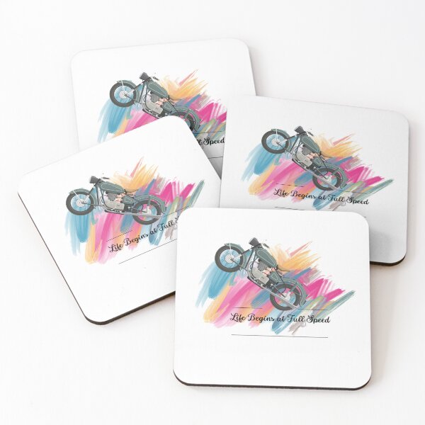 Item preview, Life Begins at Full Speed Motorcycle Art designed and sold by KA-Design-Art.