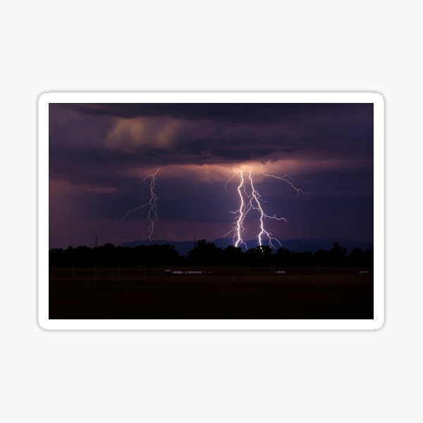 Item preview, Lightning With Mt Buffalo Behind designed and sold by RobbieAlex.
