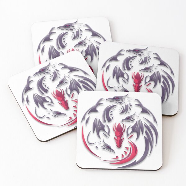 Item preview, Three Black and One Red Dragon in a Circle designed and sold by GAGO5.
