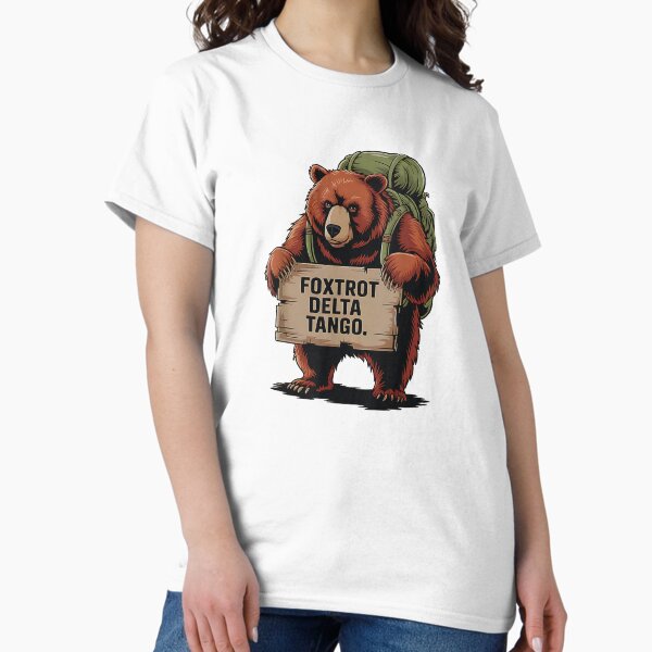 Vista previa del artículo con la obra «FDT Resist Bear, Foxtrot Delta Tango - Anti Trump, Servicio Forestal de Parques Nacionales», diseñado y vendido por Spaceslafr.