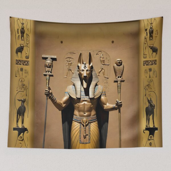 Item preview, Ancient Egyptian God Anubis Mythological Art designed and sold by PrometheusStyle.