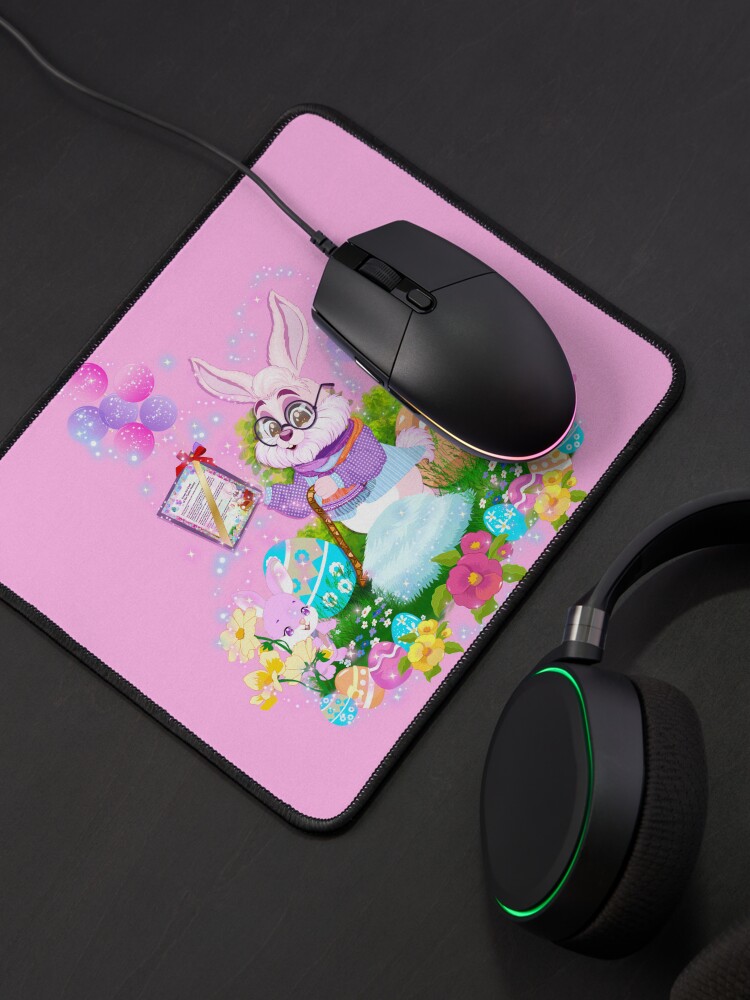 Thumbnail 4 of 5, Mouse Pad, A Special Easter Message from Earnest the Easter Bunny! designed and sold by FairyBookClub.