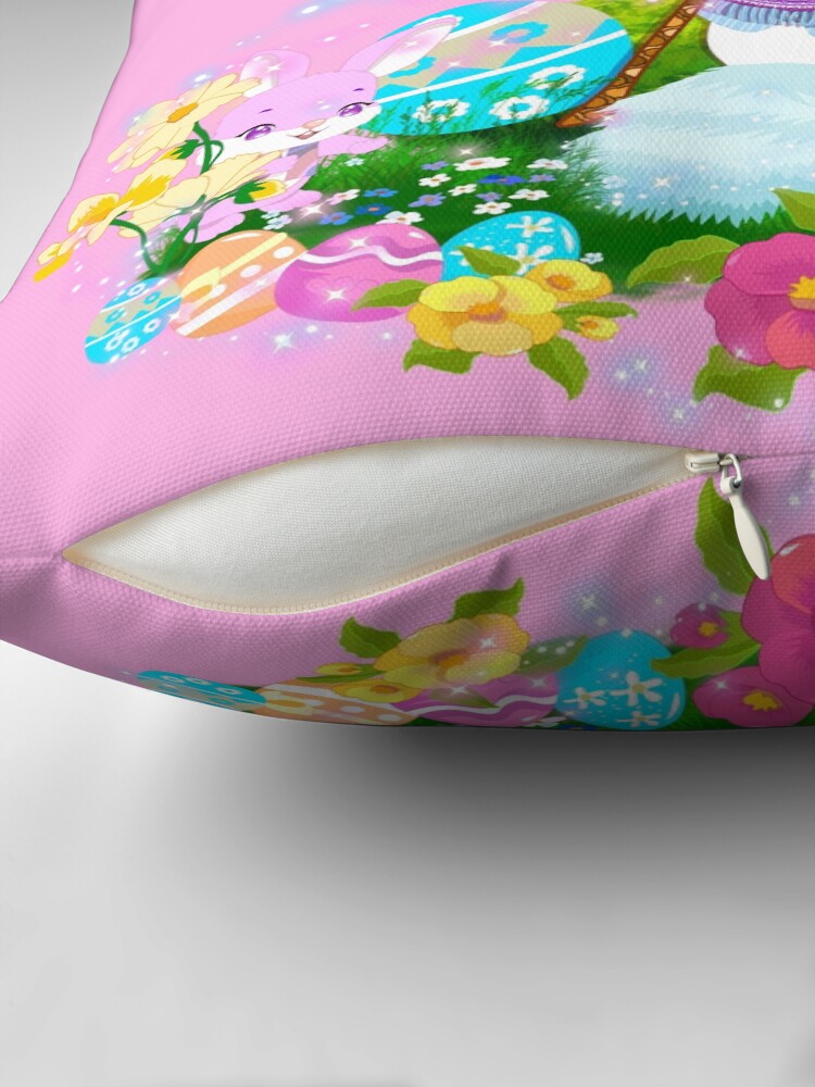 Thumbnail 2 of 4, Pillow, A Special Easter Message from Earnest the Easter Bunny! designed and sold by FairyBookClub.