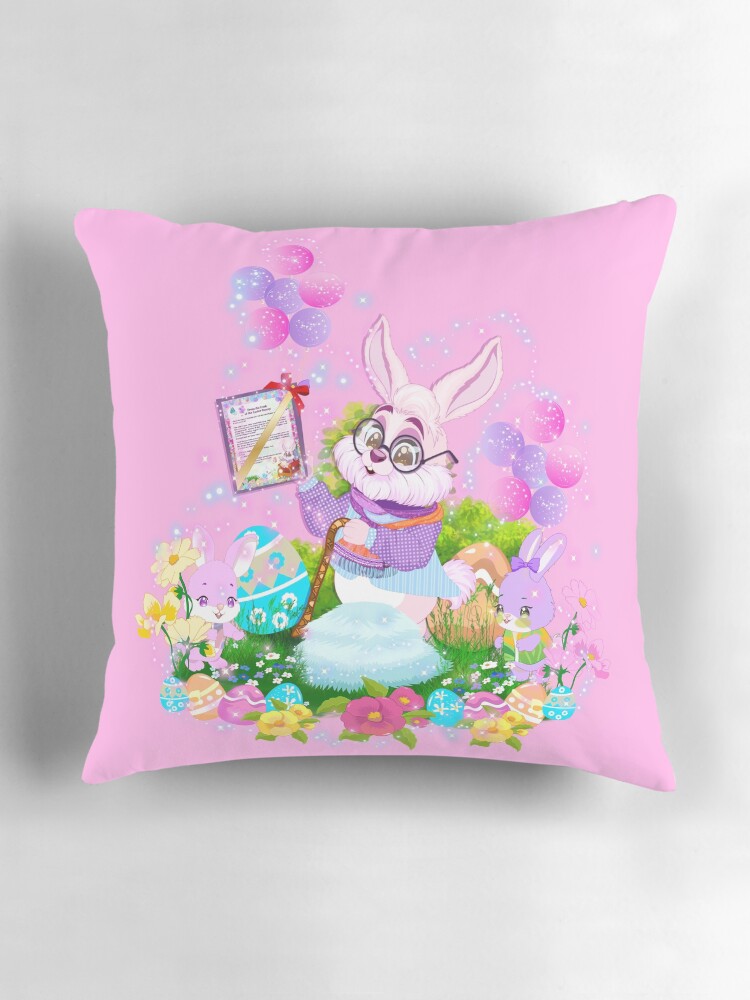 Thumbnail 3 of 4, Pillow, A Special Easter Message from Earnest the Easter Bunny! designed and sold by FairyBookClub.