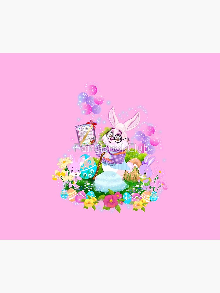 Thumbnail 5 of 5, Shower Curtain, A Special Easter Message from Earnest the Easter Bunny! designed and sold by FairyBookClub.