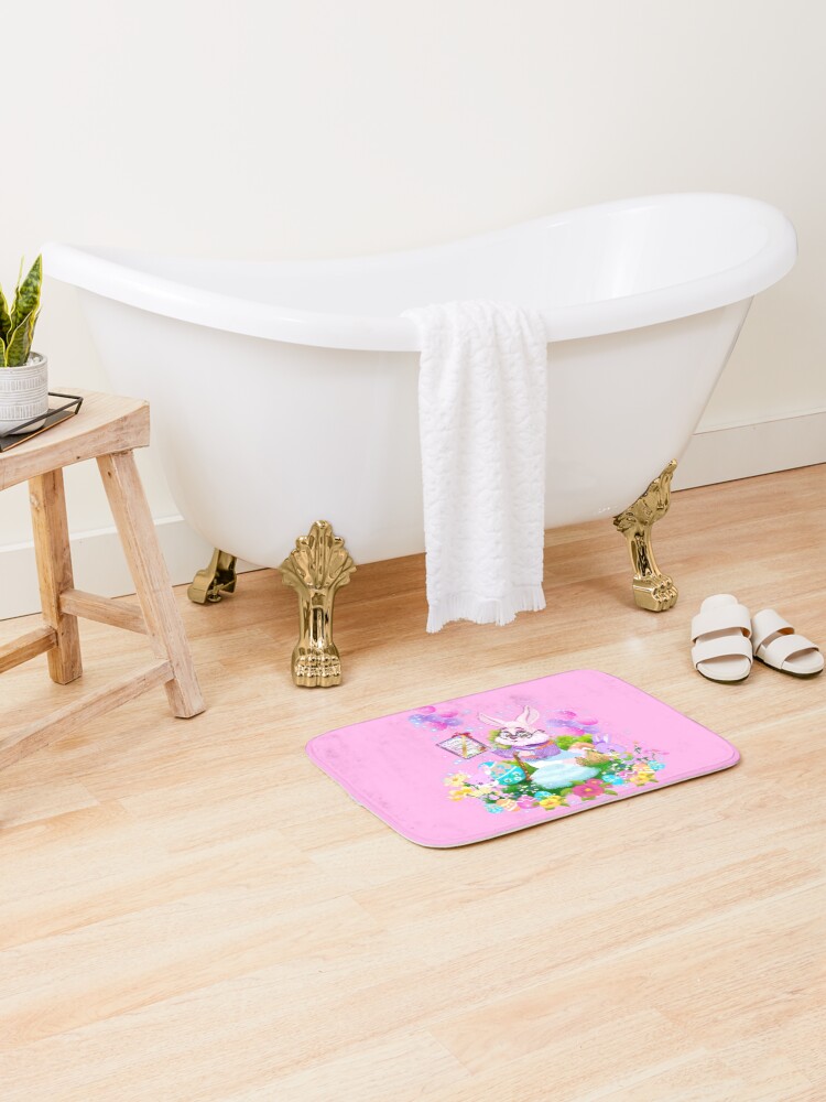 Thumbnail 2 of 6, Bath Mat, A Special Easter Message from Earnest the Easter Bunny! designed and sold by FairyBookClub.