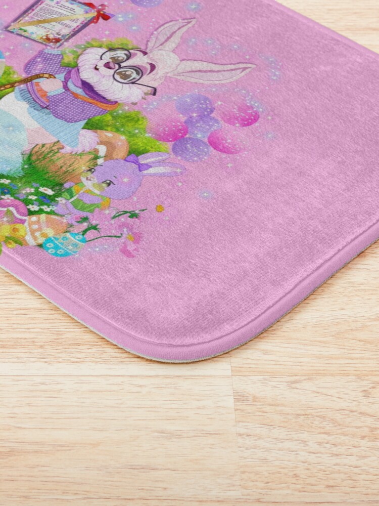 Thumbnail 3 of 6, Bath Mat, A Special Easter Message from Earnest the Easter Bunny! designed and sold by FairyBookClub.