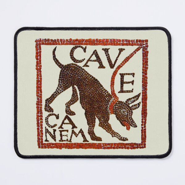 Item preview, Antique Roman Mosaic Cave Canem Beware The Dog designed and sold by Pixelchicken.